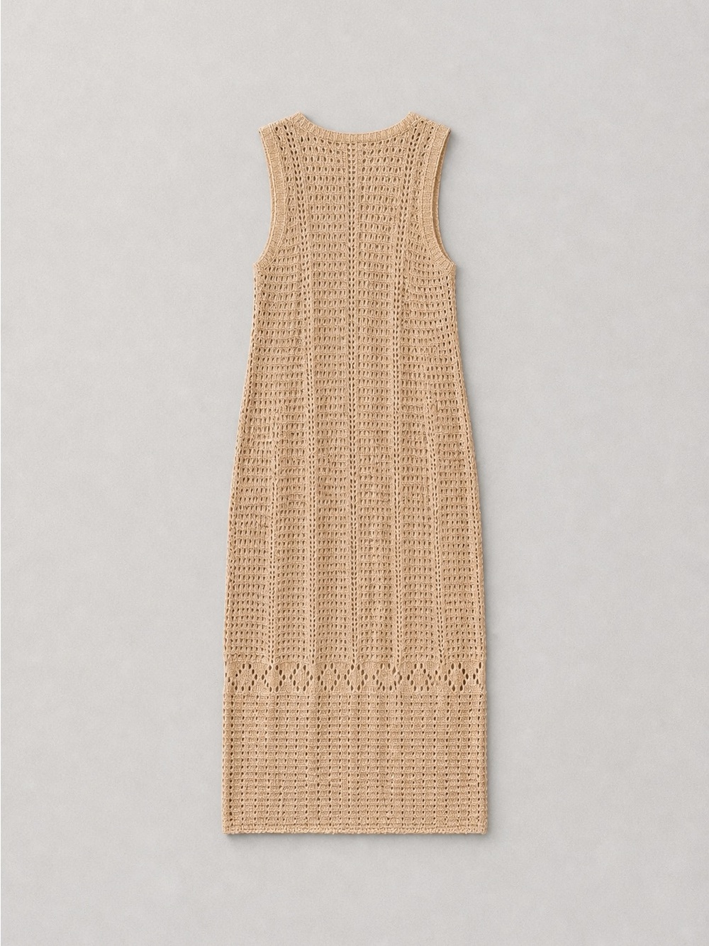 Beige Crochet Maxi Dress - Picture 3 of 3